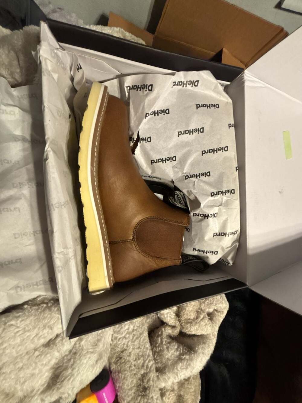 DieHard Colt Brown Soft Toe Chelsea Work Boot Size 7.5 D